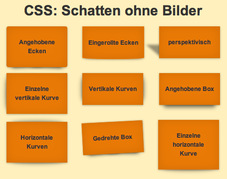 CSS: Schatten ohne Bilder